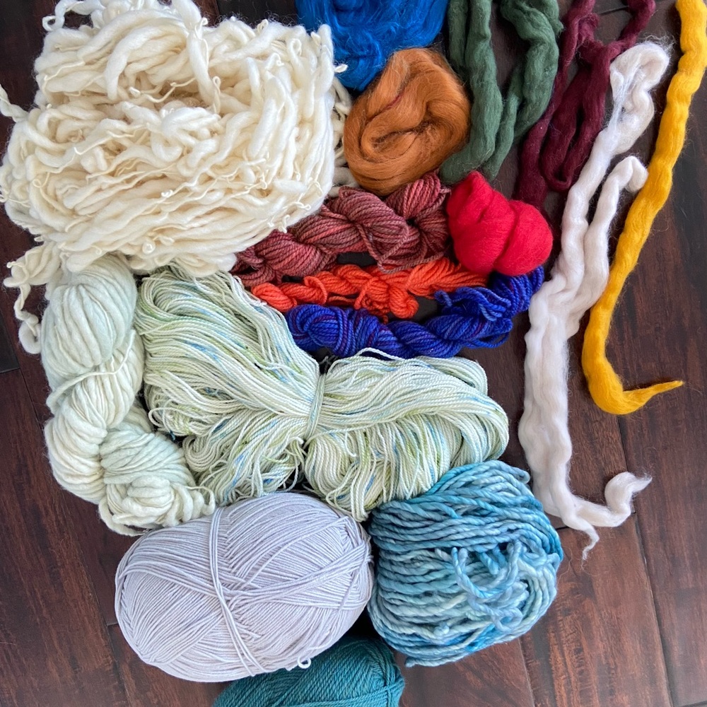 Large bundle of beautiful yarn made in Nova Scotia